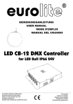 EUROLITE CB-12 DMX Controller for LED Ball user manual