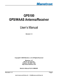 GPS100 GPS/WAAS Antenna/Receiver User's Manual