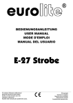 EUROLITE E-27 Strobe User Manual (#4713)