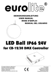 EUROLITE LED Ball for CB-12/30 DMX Controller user manual