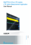 R&S FSV-K10x LTE UL Measurement Application - rohde