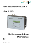 HDM 1 ULS Bedienungsanleitung/ User manual