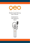 Bedienungsanleitung User manual Gasdetektor Gas - geo