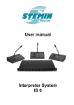 User manual Interpreter System IS 6