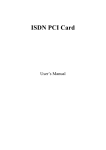 ISDN PCI Card User's Manual (English)