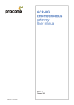 GCP-MG Ethernet Modbus gateway User manual