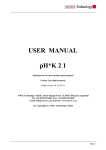 USER MANUAL pH*K 2 1 - NWK