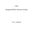 2-Pair Managed SHDSL Ethernet Extender User's Manual