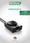 USER MANUAL G 402