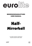 EUROLITE Half-Mirrorball User Manual