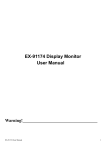 EX-91174 Display Monitor User Manual