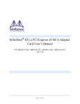 InfiniHost III Lx PCI Express x8 HCA Adapter Card User's Manual