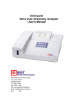 CliChemH Semi-auto Chemistry Analyzer User's Manual