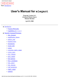 User's Manual for elegant