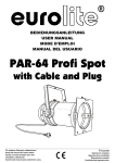 EUROLITE PAR-64 Spot w/cable & plug User Manual