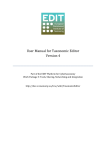 User Manual for Taxonomic Editor Version 4