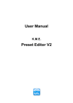 User Manual Preset Editor V2