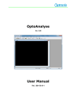 OptoAnalyse User Manual