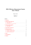 EMS: Efficiency Measurement System User's Manual