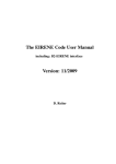 The EIRENE Code User Manual Version: 11/2009