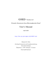 GSED 3.0 User's Manual (April 2010)