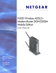 N300 Wireless ADSL2+ Modem Router DGN2200M Mobile Edition