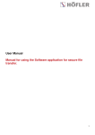 User Manual Manual for using the Software application for secure