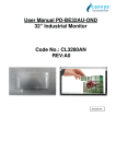 User Manual PD-BE32AU-OND 32” Industrial Monitor