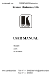 USER MANUAL - CAMBOARD Electronics