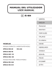 MANUAL DEL UTILIZADOR USER MANUAL