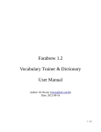 Farabrew 1.2 Vocabulary Trainer & Dictionary User Manual