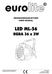 EUROLITE LED ML-56 RGBA 36x3W User Manual