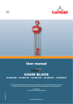 User manual CHAIN BLOCK - Carl Stahl Hebetechnik