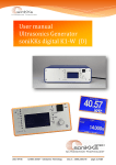 User manual Ultrasonics Generator soniKKs digital K1-W