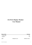 EX-91121 Display Monitor User Manual