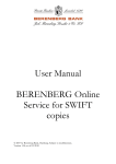 User Manual BERENBERG Online Service for SWIFT copies