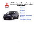 2007 Outlander Service Manual, Technical Information & Body Repair