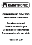 OMNITRONIC BD-1350 Service-manual Serviceunterlagen
