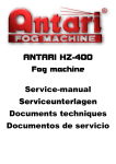 ANTARI HZ-400 Service-manual Serviceunterlagen Documents