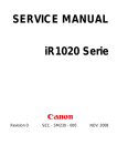 SERVICE MANUAL iR1020 Serie