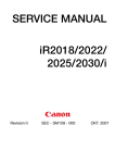 SERVICE MANUAL iR2018/2022/ 2025/2030/i