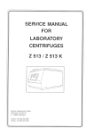 SERVICE MANUAL FOR LABORATORY