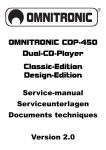 OMNITRONIC CDP-450 Dual-CD-Player Service