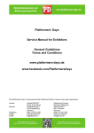 Platformers' Days Service Manual for Exhibitors General Guidelines
