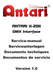 ANTARI X-20II Service-manual Serviceunterlagen Documents