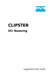 CLIPSTER DCI Mastering Supplement User Guide (Version 2.0)