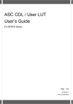 ASC CDL / User LUT User's Guide