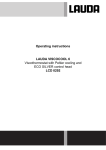 Operating instructions LAUDA VISCOCOOL 6 Viscothermostat with