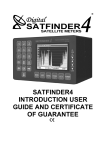 SATFINDER4 INTRODUCTION USER GUIDE AND CERTIFICATE