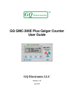 GQ GMC-300E Plus Geiger Counter User Guide